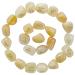 Crocon Golden Pyrite Rune Stones Set with Elder Futhark Alphabet Engraved Symbol for Chakra Balancing Home Office Decorative Stone Size :- 15-20 mm Approx Jade Yellow