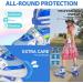 Kids Roller Skates for Girls and Boys | 4 Size Adjustable | Light Up Wheels | Blue Medium-Youth (3Y-6Y US) - Buy Online on GoSupps.com