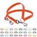 BioThane coupling for two dogs 0.5m long neon orange width selectable coupling leash 0.5 meters neon orange
