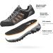 NORTIV 8 Men's Waterproof Leather Hiking Shoes - Size 11, Black/Dark/Grey/Orange - Buy Online on GoSupps.com