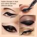 Winged Eyeliner Stamp Set - Dual Ended Waterproof Liquid Pen for Long Lasting Cat Eye Flick - Smudge Proof Vamp Style - 2 Sizes Included - Buy Online on GoSupps.com