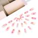 Sethexy Coffin Flower False Nails 24 Stay-True Pink Acrylic Stick-On Nails for Women & Girls | Spring Collection - Buy Online on GoSupps.com
