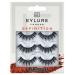 Eylure False Lashes  Definition No. 126 with Adhesive Included  3 Pair  Black