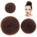 Styla Hair 3 Piece Donut Hair Bun Maker (1 Small 1 Medium 1 Large) Brown