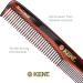Kent Brushes Handmade Combs Range 3T Medium Size Coarse and Fine Comb for Women Amber 165mm - Buy Online on GoSupps.com