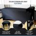 Xolloz Lash Bed Cover - Black Spa Bed Cover for Lash Extension Bed - Ideal for Lash Tables and Massage Beds - Buy Online on GoSupps.com