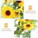 Zerodeko Sunflower Wall Hanging Artificial Plant Home Sunflower Decoration Hanging Garland with Green Leaves Green Artificial Leaves Outdoor Decorations Pendant Silk Cloth Indoor Yellow 55x22cm - Buy Online on GoSupps.com