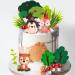 Woodland Animals Cake Topper with Fox Squirrel Hedgehog Sika Deer Mushroom for Boys Girls Birthday Party Supplies (Woodland Animals) - Buy Online on GoSupps.com