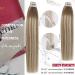 Moresoo Real Human Hair Balayage Blonde Tape in Extensions - Light Brown with Platinum Highlights - 16 Inch 20 Pieces/50g - #8/22/8 - Buy Online on GoSupps.com