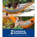 Puroma Camping Hammock Single & Double - Ultralight Portable Nylon Hammocks with Hanging Straps for Travel, Camping, and Hiking - Orange & Grey - Buy Online on GoSupps.com