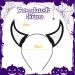 2 Pieces Halloween Cosplay Headband Spider Web Devil Horn Headband Mesh Demon Horns Head Band Black Devil Hair Bands for Women Girls Halloween Costume Fancy Dress Accessories - Buy Online on GoSupps.com