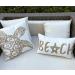 DECOPOW Embroidered Nautical Decor Pillow Cover 18 Inches - Decorative Canvas Pillow for Nautical Style Deco (Wheat-Seaturtle) - Buy Online on GoSupps.com