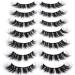 Higu clace False Eyelashes 10 Pairs Natural Wispy Lashes Soft Fluffy Mix10-16mm Individual Lashes Cluster Lightweight DIY Lash Extensions at Home - Bushy Flat 01 - Buy Online on GoSupps.com