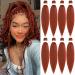 Xtrend 26 Inch EZ Braids 8Packs Copper Red Pre-Stretched Easy Braiding Hair Extensions for Box Braids Hair Hot Water Setting Synthetic Fiber Hair Extensions 350# 26 Inch (Pack of 8) 350#