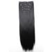 CAISHA XXL 60cm Clip In Hair Extensions Set - 4 Piece Voluminous Straight Black Hairpiece | #1 CES301 - Buy Online on GoSupps.com