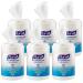 PURELL Hand Sanitizing Wipes Alcohol Formula Fragrance Free 175 Count Hand Sanitizing Wipes Canisters (Pack of 6) - 9031-06