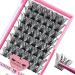 Lash Clusters 72 Pcs Individual Lashes Cluster DIY Lash Extension Volume Eyelashes Look Super Thin Band and Comfortable (Volume-C-18mm)