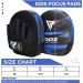 RDX Kids Boxing Pads Focus Mitts - Maya Hide Leather Junior Hand Pads for Youth MMA, Muay Thai, Kickboxing - Blue - Buy Online on GoSupps.com