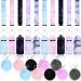 30 Pieces Marble Lipstick Holder Keychain Lip Balm Holder Set Lipstick Holder Includes Keychain Wristlet Lanyard  Marble Style Lipstick Holder and Ball Pom Pom Accessory (Square)