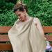 Nursing Apron & Cover | Darryy Muslin Breastfeeding Scarf | Breathable Cotton 75x95 cm Multi-Purpose Khaki Cover for On-the-Go Moms - Buy Online on GoSupps.com