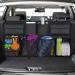 NALITARE Car Organiser Car Boot Organiser Seat Back Protectors Multi-Pocket Children's Travel Storage Durable Foldable Cargo Net Storage for Car Backseat Cover (Black)