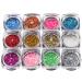 Natudeco Nail Sencer Nail Flash Powder DIY Nail Kit 12 Colors Of Color Exquisite Stylish Skin Friendly Family Nail Salon Decoration