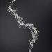 Handmade Crystal Rhinestone Floral Headpiece Wedding Bridal Hair Accessory - Silver Ivory Ribbon - Buy Online on GoSupps.com