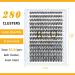 B&Q 40D-0.07D Lash Clusters Extensions - 280 Individual Cluster False Eyelashes for DIY Home Extensions - 14mm - Buy Online on GoSupps.com