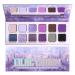 Afflano Cosmetics Afflano Lavender purple eyeshadow palette multichrome matte glossy purple highly pigmented easy to mix duochrome eyeshadow in pink purple for daily smoky goth makeup
