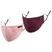 Austin House - 2 Face Mask Set Reusable Breathable with Inside Pocket for 3 Layer Protection in Merlot & Pink/White 2 mask Set 1 count (Pack of 2) Merlot & Pink/White