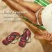 Mnsruu Red Snowflakes Christmas Flip Flops | Cozy Sandals for Home Spa Travel - Men & Women - Buy Online on GoSupps.com