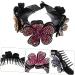 FRCOLOR Glitter Hair Accessories Ball Head Twist Clamp Miss Bracket The Flowers Leather Rhinestone Hair Clip - Buy Online on GoSupps.com