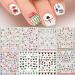 Christmas Nail Stickers 9 Sheets Self-Adhesive Nail Decal for Kids Cute Cartoon Nail Art Decoration Design Supplies
