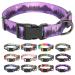 Heele dog collar dogs collar for puppies Small medium-sized dogs patterned dog collars adjustable comfort robust dog collar purple XS XS (length 21.6-28cm width 1.5 cm) purple)