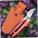 Frcolor Garden Shear Leather Holster - Durable Cowhide Tool Sheath for Salon Scissors | 21x9.5x5 cm - Orange - Buy Online on GoSupps.com