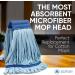 Commercial Mop Head Replacement - Large Microfiber Tube Mop (18 oz.) | Industrial Wet Mops | Washable Refill  Reusable  Heavy Duty  Looped End Mopheads | Hardwood  Tile  Laminate Floors (Blue) Blue 1 - Buy Online on GoSupps.com
