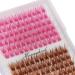Colorful Cluster Lashes Extensions | Mixed Brown/Rose Red Individual False Eyelashes | 144 Clusters | Volume Eyelash Beauty Tools (12mm) - Shop Internationally - Buy Online on GoSupps.com