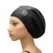 SOUL CAP  Large Swimming Cap for Long Hair - Designed for Long Hair, Dreadlocks, Weaves, Hair Extensions, Braids, Curls & Afros - Women & Men - Silicone X-Large Black