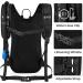 SHARKMOUTH 2L Hiking Hydration Backpack | Lightweight Insulated Pack for Kids & Adults | BPA Free Water Bladder | Ideal for Running & Cycling | Black - Buy Online on GoSupps.com