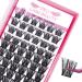 Cluster Lashes 72 Pcs Individual Lashes Lash Clusters DIY Eyelash Extension Super Thin Band Reusable Soft & Comfortable (Into You-01-D-14mm) 14 mm Into You-01