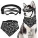 Dog glasses for small dogs waterproof dog protection glasses with dog hollow adjustable UV-resistant wind-repellent safety glasses motorcycle glasses for small medium-sized dogs