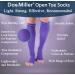 Doc Miller Open Toe Compression Socks - 20-30mmHg Support - Violet - X-Large - Buy Online on GoSupps.com