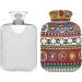 Naanle Hot Water Bottle - Ethnic Strip Skull Design | 1L Heat & Cold Therapy for Pain Relief | Transparent Bed & Palm Warmer - Buy Online on GoSupps.com