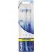 Oral-B manual toothbrush ergonomic handle reaches difficult areas effective cleaning soft bristles format 2 pieces blue and light blue