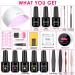 Psampa Gel Nail Polish Kit with 36W LED Dryer Lamp - 5 Color Starter Set for DIY Gel Nails - Base & Top Coat Included - Neon Light Designs - Perfect Gifts for Women - Buy Online on GoSupps.com