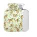 Cute rabbit leaves hot water bottle with cover 1 l small warming bag for pain relief back pain hot and cold therapy BPA-free