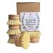 Eco-Friendly Dish Brush Replacement Heads - 5 Pieces Natural Sisal Hemp and Beech Wood Scrubbing Brushes