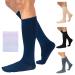 360 RELIEF - Flight Compression Socks Supports | Blood Circulation Travel Work L-XL Blue