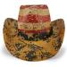 FLUFFY SENSE Vintage USA American Flag Cowboy Hat - Classic Western Style Tea Stained Unisex Cowboy Cowgirl Hat in Muddy Yellow - Buy Online on GoSupps.com