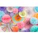 PapaKit Deluxe Origami Large Wall Decoration Set - 26 Assorted Paper Fans & Pom-poms for Parties and Events | Festive Colors Mixed Patterns - 26 Piece Set - Buy Online on GoSupps.com